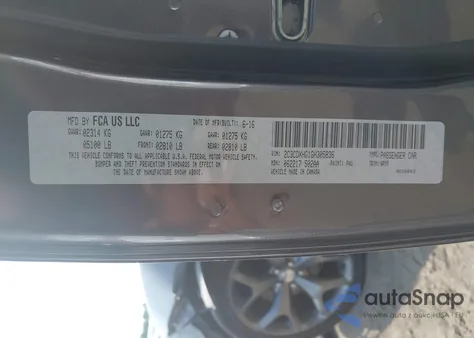 2016 Dodge Charger Sxt z USA, uszkodzony, nr VIN 2C3CDXHG1GH305836